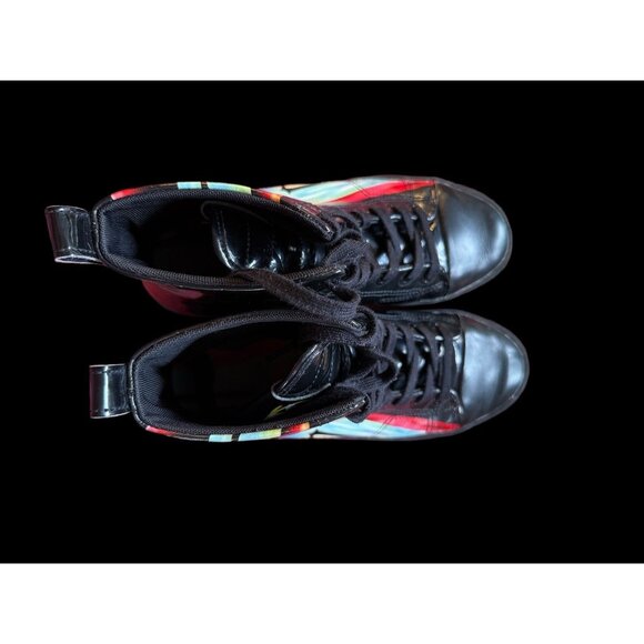 Adidas Womens Black Skeleton Graphic High Top Sneakers Size US 7 - Picture 6 of 16